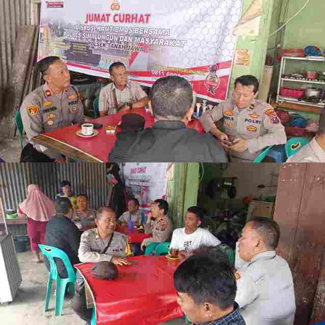Polsek Tanah Jawa Gelar Jum’at Curhat Bersama Warga, Dengarkan Keluhan Warga Jelang Pemilukada
