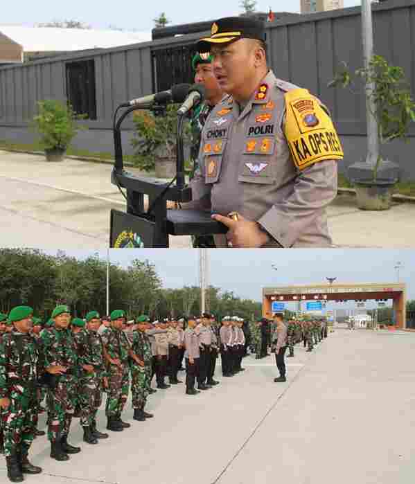 Kunjungan Presiden Jokowi Dalam Rangka Peresmian Pintu Tol Sinasak, Polres Simalungun Gelar Apel Pasukan Kesiapan Simulasi Pengamanan VVIP