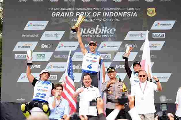 Aquabike Jetski World Championship 2024 Danau Toba Hari ke-2 di Dairi: Pembalap Asal Prancis Francois Medori Juara 1, Pembalap Indonesia Makaio Wimylie Masuk 10 Besar