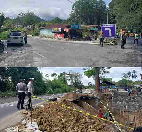 Jelang Nataru Sat Lantas Polres Simalungun Lakukan Survei Jalan Lalu Lintas di Jalur Siantar-Parapat