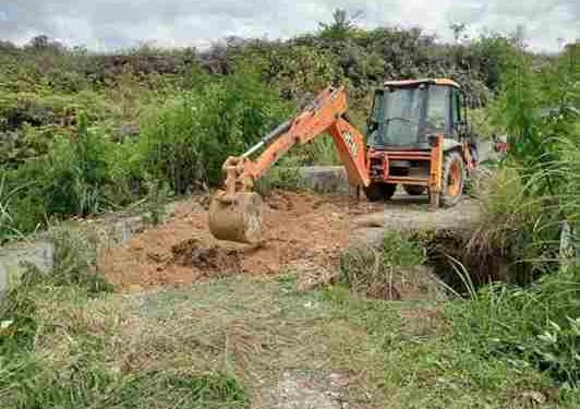 BPBD Pakpak Bharat Terjun ke Lokasi Jalan Amblas