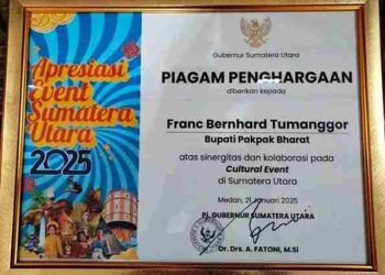 Pemkab Pakpak Bharat Terima Penghargaan ‘Cultural Event’ dari Pj Gubsu
