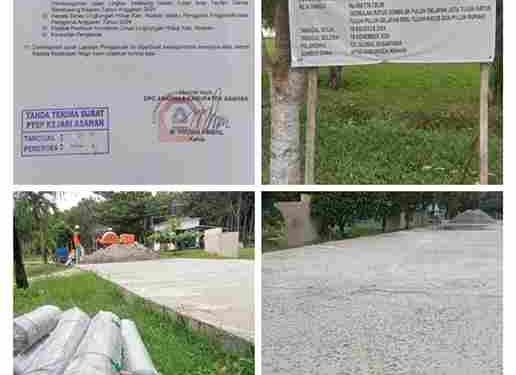 Proyek Total Los Jalan Lingkar Berbiaya Rp.998 Juta Resmi Dilaporkan di Kejari Asahan