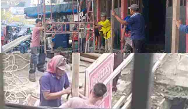 Pembangunan Pagar Eks Pasar Kisaran Diduga Tanpa PBG, Kemamka Minta Bupati Copot Kadis PUTR Asahan