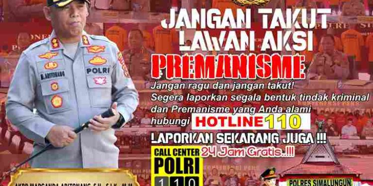 Kapolres Simalungun Ajak Masyarakat Manfaatkan Call Center 110 untuk Laporkan Tindak Kriminal, “Jangan Takut, Lawan Aksi Premanisme”