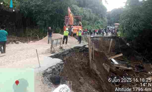 Informasi Terakhir Perkembangan Jalan Amblas di Lae Pondom, Belum Bisa Dilalui