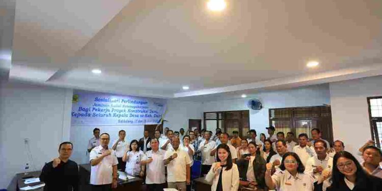 Sosialisasi Perlindungan Jaminan Sosial Ketenagakerjaan Bagi Pekerja Proyek Kontruksi Seluruh Desa se Kabupaten Dairi