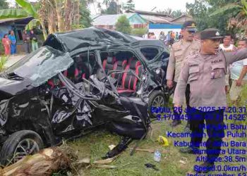 Polsek Perdagangan Gerak Cepat Evakuasi Korban Tragedi KA VS Mobil Harapan Punah dan Penuh Tetesan Air Mata