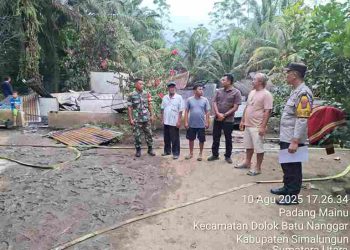 Rumah Kontrakan Terbakar Kerugian Capai Rp 132 Juta, Polsek Serbelawan Respon Cepat Tangani Si Jago Merah