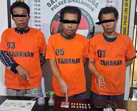 3 Pria Memiliki Sabu 6,58 Gram, Diringkus Sat Narkoba Polres Simalungun