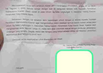 Soal Tembok Dibangun di Atas Jalan, SP3 Satpol PP Asahan ke Yayasan Maetreyawira Kisaran Terkesan Janggal