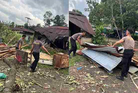 Terjadi Bencana Angin Puting Beliung Puluhan Rumah Rusak di Nagori Karang Anyar Kecamatan Gunung Maligas