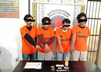 Kerja Keras Sat Narkoba Polres Simalungun Meringkus Empat Pelaku Memiliki Sabu 3,55 Gram