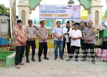 Polsek Bosar Maligas Pengamanan Safari Dakwah Maulid Nabi, 500 Jamaah Hadiri Ceramah Habib Ahmad Al Habsyi