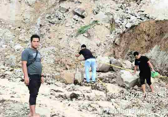 Tiga Pekerja Tewas dan Satu Luka Tertimpa Longsor Tambang Batu Padas di Desa Marjani Aceh Asahan