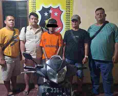 Kerja Keras Kanit Reskrim Polsek Perdagangan Bersama Tim Ringkus Pelaku Penggelapan Motor dan Barang Bukti Diamankan