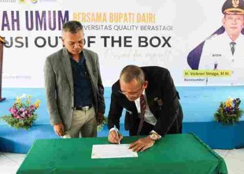 Pemkab Dairi Tandatangani Komitmen Bersama PLN UP3 Bukit Barisan, Bupati Dairi : Tahun 2027 Ditargetkan Tidak Ada Lagi Rumah yang Tidak Dialiri Listrik