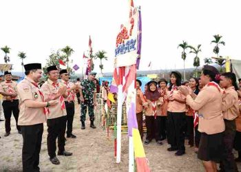 Bupati Franc Bernhard Tumanggor Buka Perjusami Kwartir Cabang Pramuka Pakpak Bharat