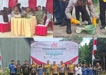 Wujudkan Kemandirian Ekonomi Desa, Kapolres Simalungun Hadiri Peletakan Batu Pertama 800 Unit Koperasi Merah Putih