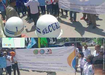 Aksi Damai Unjuk Rasa Kolaborasi Elemen Mahasiswa dan Masyarakat Simalungun ke KEK Sei Mangkei