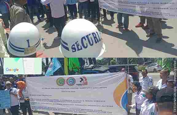 Aksi Damai Unjuk Rasa Kolaborasi Elemen Mahasiswa dan Masyarakat Simalungun ke KEK Sei Mangkei