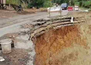 Kondisi Jalan Lintas Provinsi Sumut – Aceh Nyaris Putus