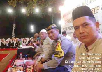 Gelar Pengajian Mujahadah Nihadlul Mustaghfirin, Bhabinkamtibmas Polsek Bosar Maligas Hadiri Wujud Sinergi Kamtibmas Kerukunan Umat