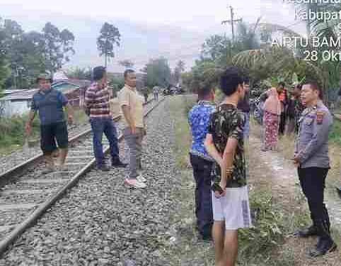 Korban Kecelakaan Kereta Api di Tapian Dolok, Polsek Serbelawan Respon Cepat ke TKP