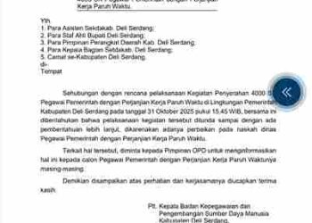 Penyerahan 4.000 SK PPPK Paruh Waktu di Deli Serdang Tertunda, Ribuan Tenaga Honorer Kecewa