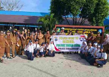 Polsek Tanah Jawa Gelar Sosialisasi Kamtibmas, Ajak Siswa SMP Jauhi Balap Liar dan Media Sosial Negatif