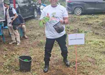 Polsek Parapat Gelar Kegiatan Menanam Pohon 2025, Cegah Longsor dan Banjir di Girsang