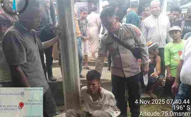 Pelaku Curamor Sepeda Motor Diamankan Polsek Tanah Jawa dari Amukan Massa