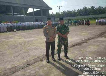 Polsek Perdagangan Sebagai Inspektur Upacara Milad Ke – 95 Al Washliyah di Kecamatan Bandar