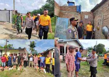 Peduli Terhadap Masyarakat Kapolres Turun Tangan Langsung Salurkan Bantuan ke 7 Keluarga Korban Puting Beliung di Parbalogan, Kerugian Capai Rp90 Juta