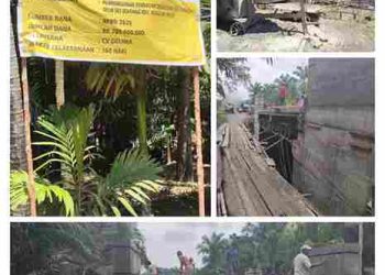 Petani Sawit Kecewa, Proyek Jembatan Sei Juragan Senilai Rp.789 Juta Tak Selesai Dikerjakan dan Terkesan Amburadul