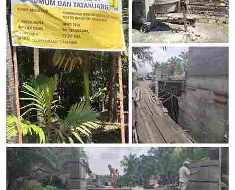 Petani Sawit Kecewa, Proyek Jembatan Sei Juragan Senilai Rp.789 Juta Tak Selesai Dikerjakan dan Terkesan Amburadul